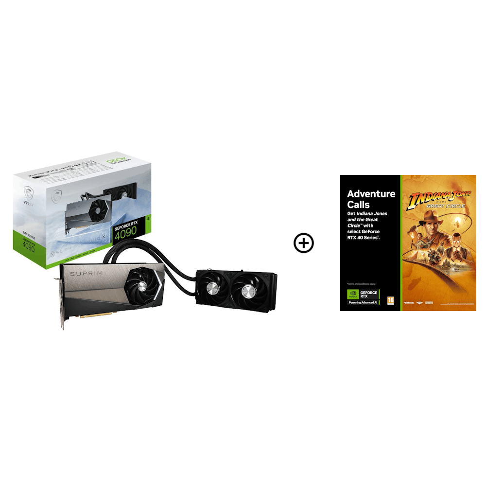 MSI GeForce RTX 4090 SUPRIM LIQUID X 24GB GDDR6X PCI-Express Graphics Card