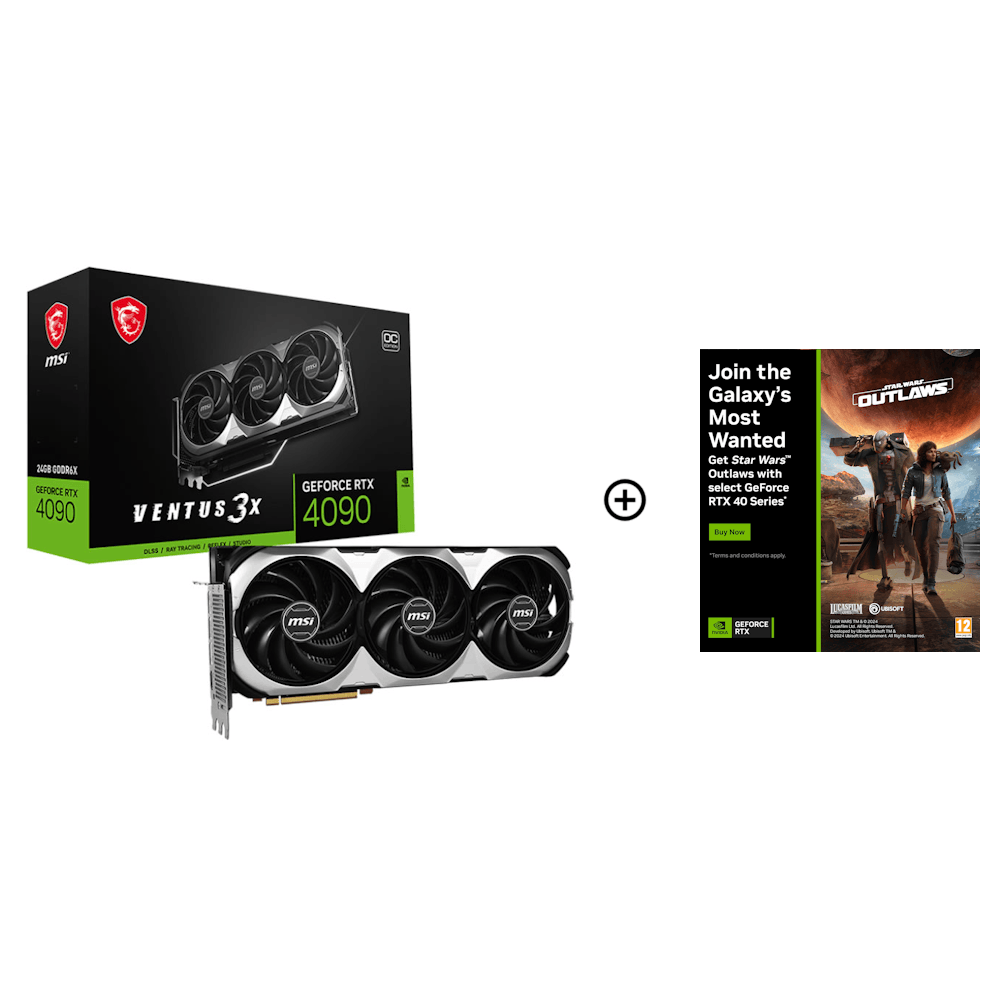 MSI - MSI GeForce RTX 4090 Ventus 3X OC 24GB GDDR6X PCI-Express Graphics Card