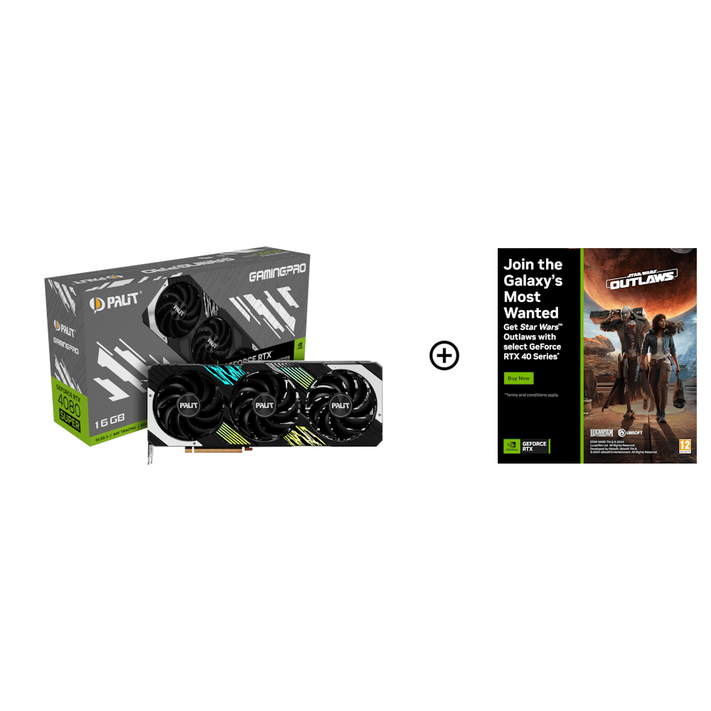 Palit GeForce RTX 4080 SUPER GamingPro 16GB GDDR6X PCI-Express Graphics Card