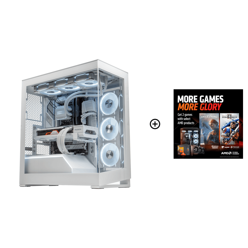 OcUK Gaming Zirconium Ice - AMD Ryzen 7800X3D, Radeon RX 7800 XT Gaming PC