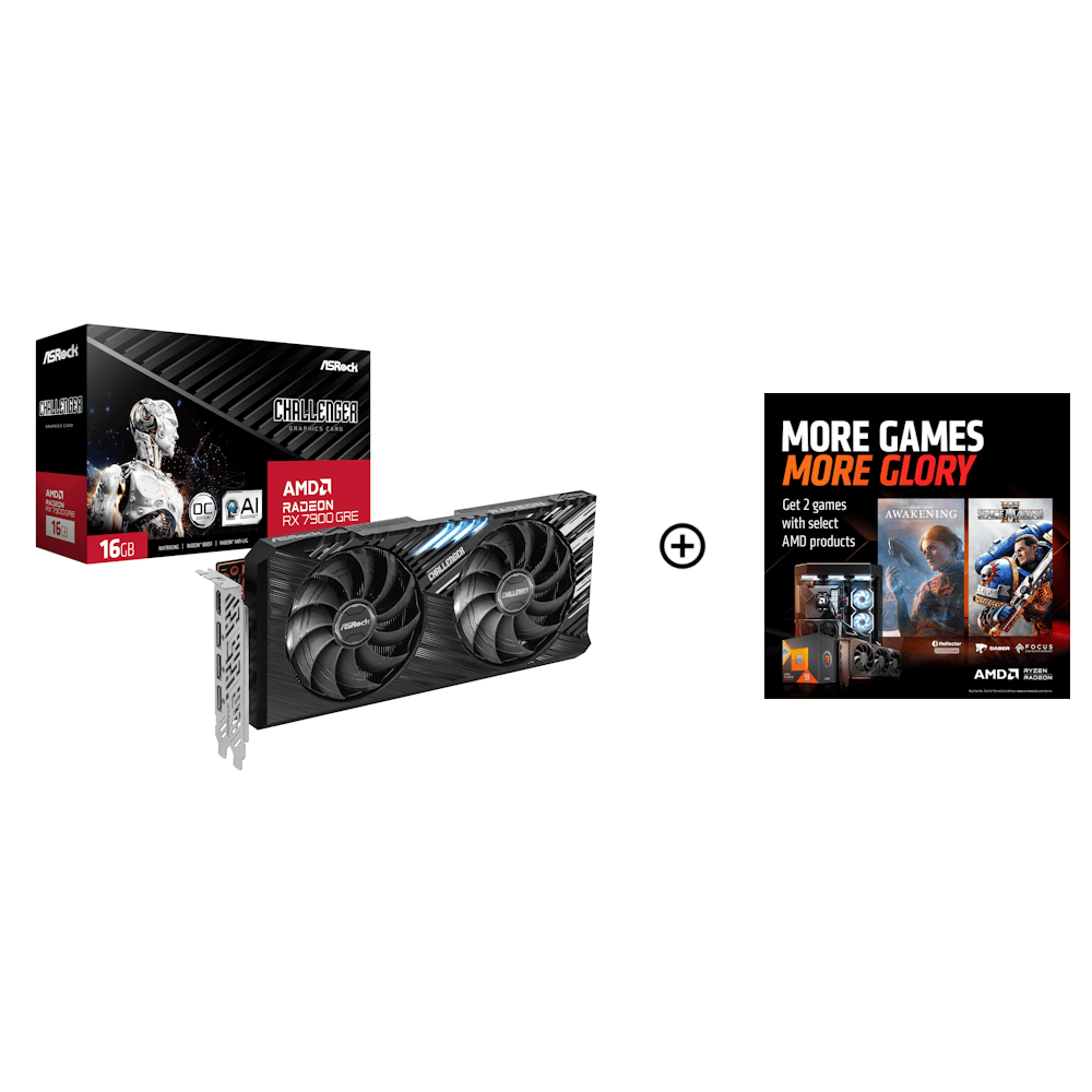 Asrock Radeon RX 7900 GRE Challenger Gaming 16GB GDDR6 PCI-Express Graphics Card