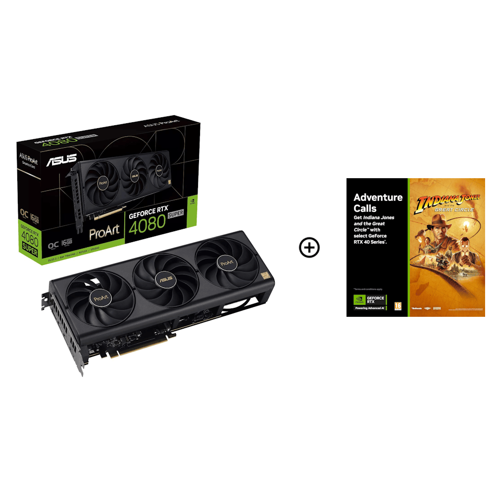 Asus GeForce RTX 4080 SUPER ProArt OC 16GB GDDR6X PCI-Express Graphics Card