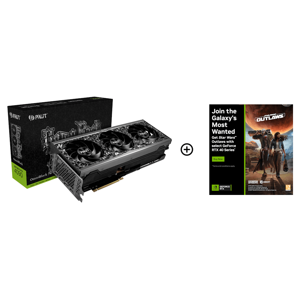 Palit - Palit GeForce RTX 4090 OmniBlack 24GB GDDR6X PCI-Express Graphics Card