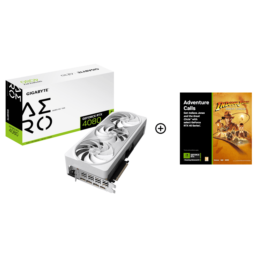 Gigabyte GeForce RTX 4080 Aero OC 16GB GDDR6X PCI-Express Graphics Card