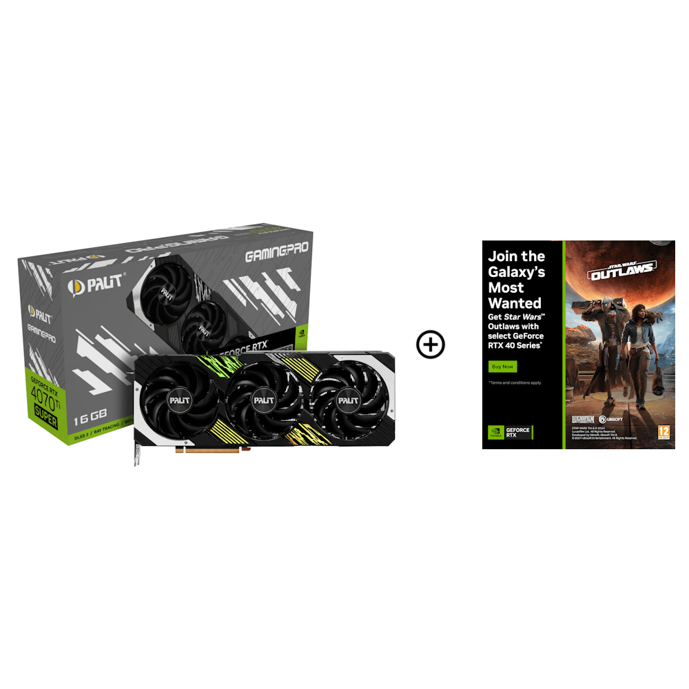 Palit GeForce RTX 4070 Ti SUPER GamingPro 16GB GDDR6X PCI-Express Graphics Card