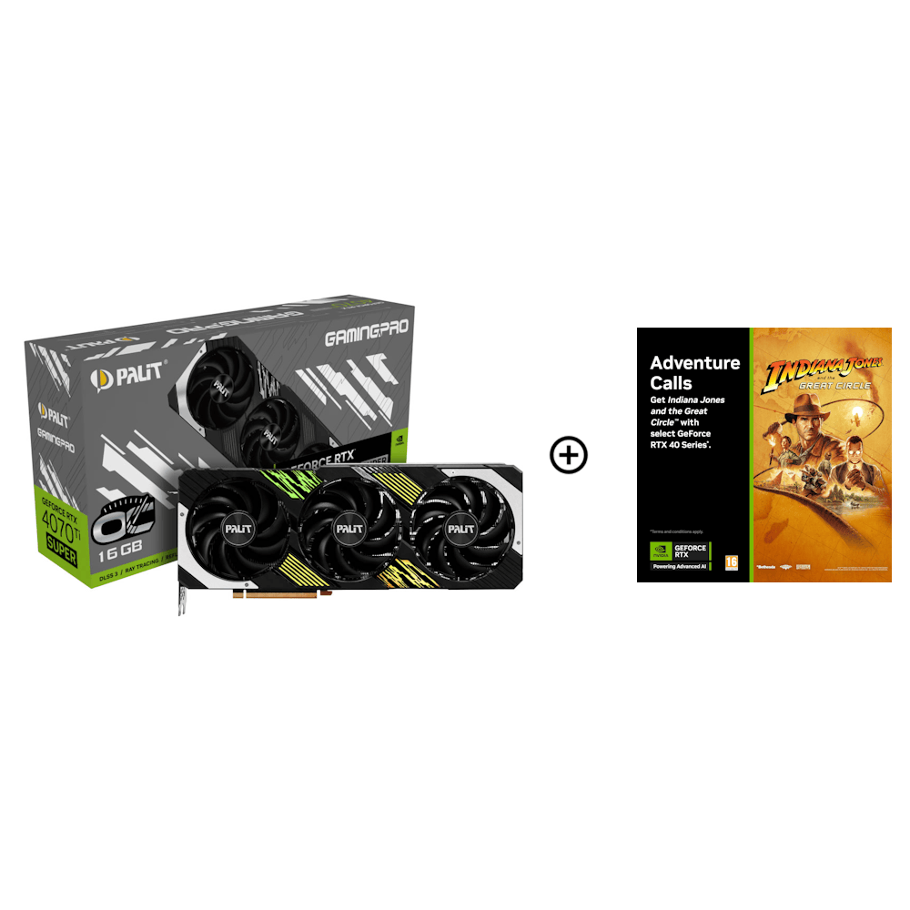 Palit GeForce RTX 4070 Ti SUPER GamingPro OC 16GB GDDR6X PCI-Express Graphics