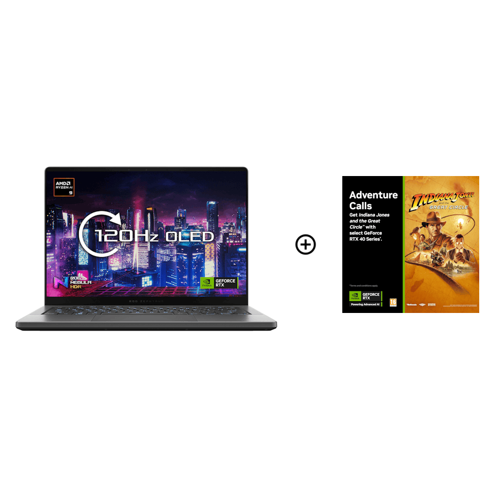 ASUS ROG Zephyrus G14 NVIDIA RTX 4070 32GB 14.0  OLED WQXGA+ 120Hz AMD R9-8945HS Gaming Laptop