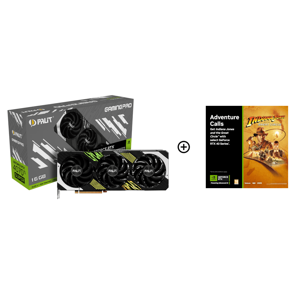 Palit GeForce RTX 4070 Ti SUPER GamingPro 16GB GDDR6X PCI-Express Graphics Card