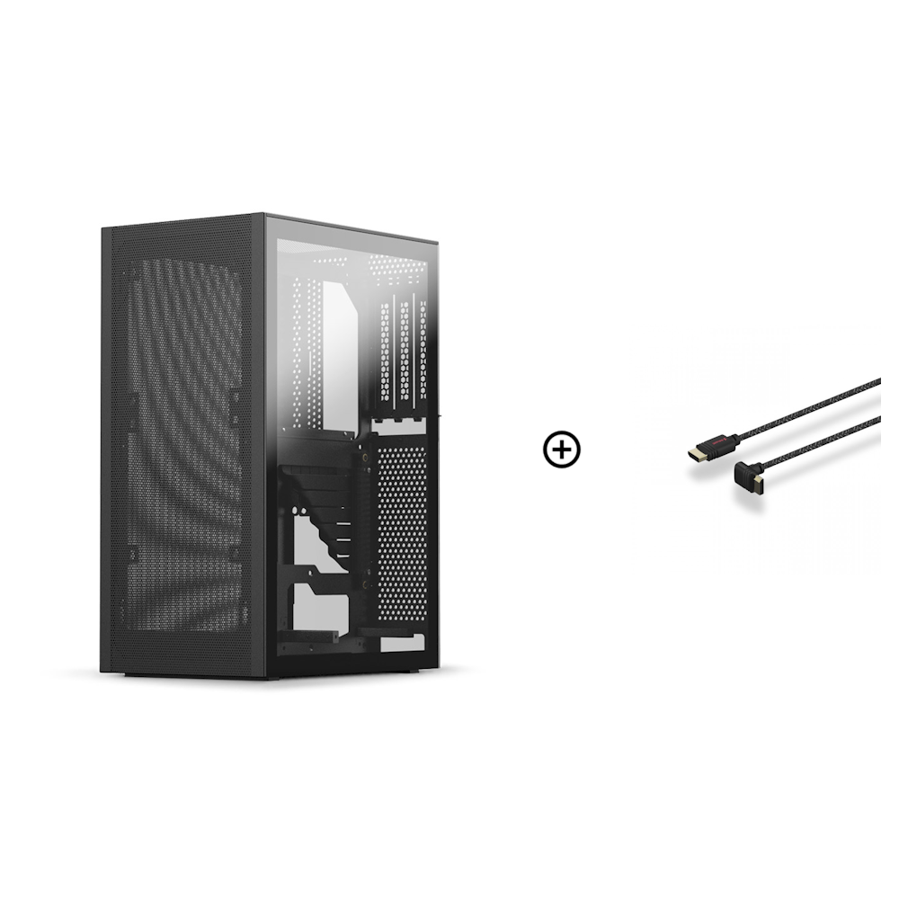 Ssupd Meshlicious Mini ITX Case - Tempered Glass - Black - PCIE 3.0