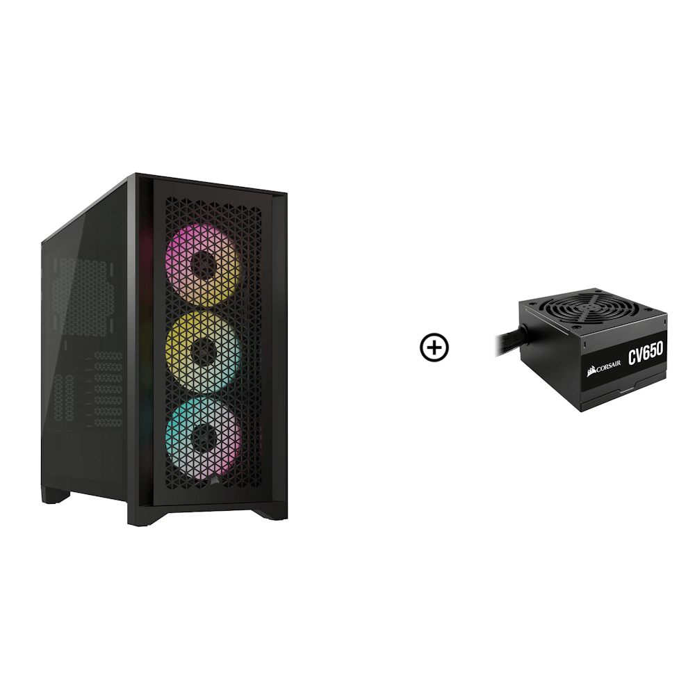 Corsair iCUE 4000D RGB AIRFLOW Mid-Tower Case - Black (CC-9011240-WW)