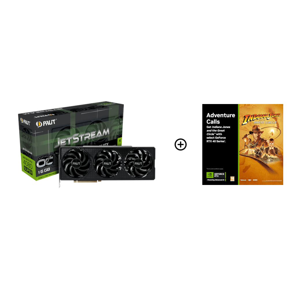 Palit GeForce RTX 4080 SUPER  Jetstream OC 16GB GDDR6X PCI-Express Graphics Card