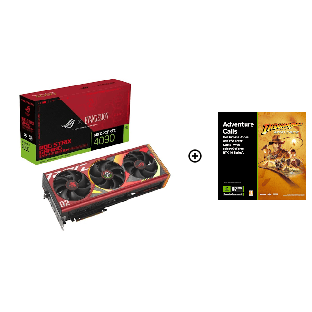 Asus GeForce RTX 4090 ROG Strix OC EVA-02 Edition 24GB GDDR6X PCI-Express Graphics Card