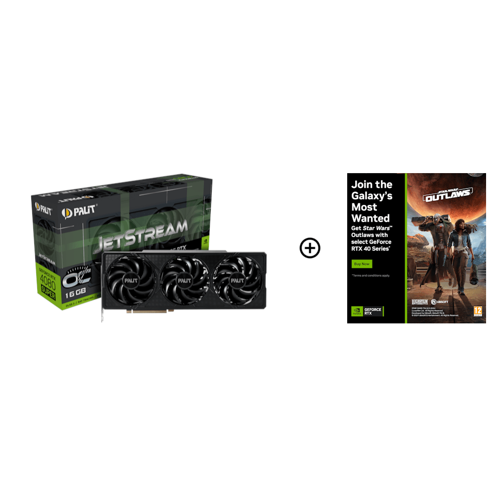 Palit GeForce RTX 4080 SUPER  Jetstream OC 16GB GDDR6X PCI-Express Graphics Card