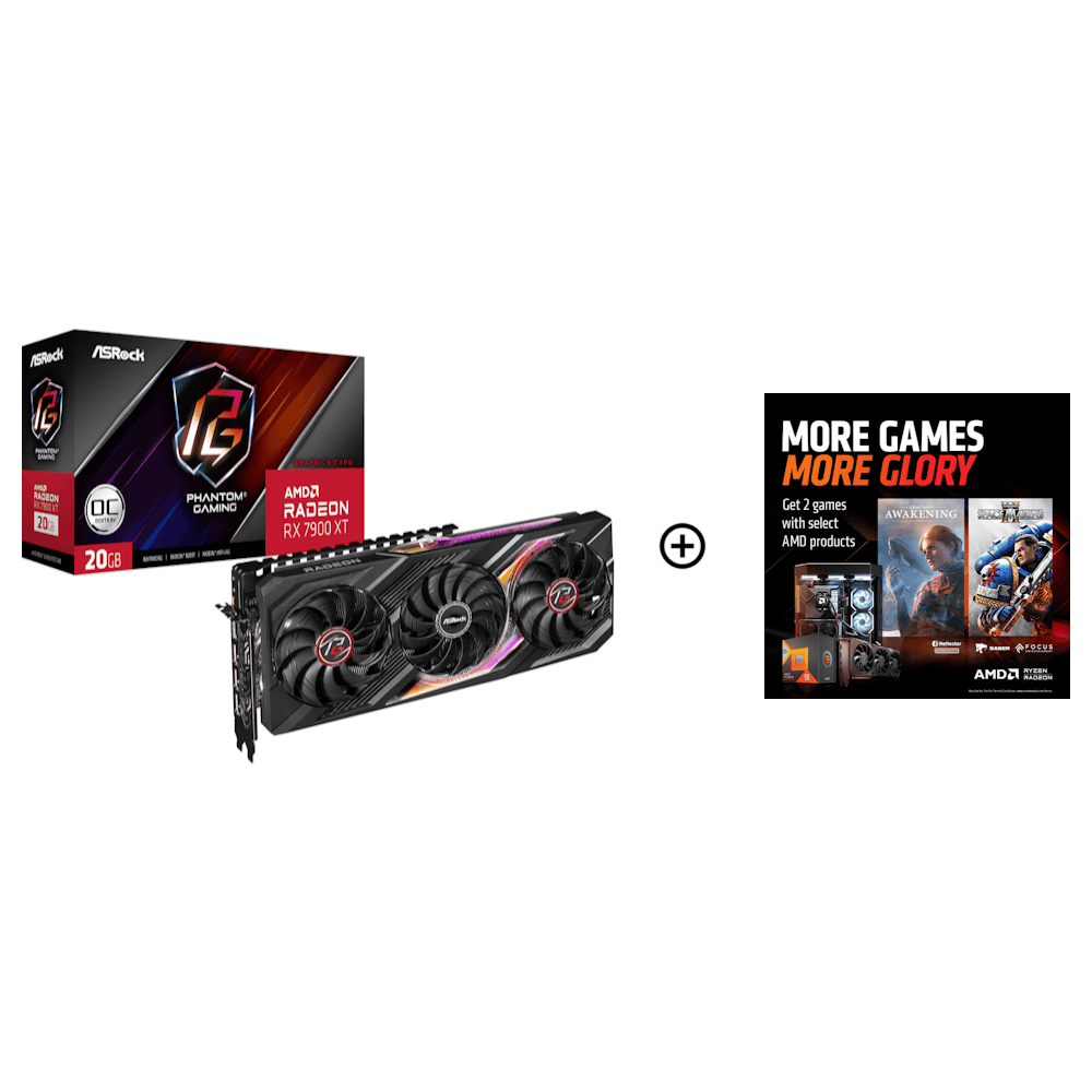 Asrock Radeon RX 7900 XT Phantom Gaming OC 20GB GDDR6 PCI-Express Graphics Card