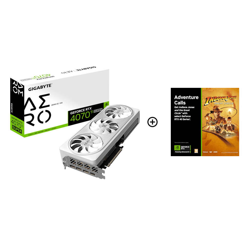 Gigabyte GeForce RTX 4070 Ti SUPER Aero OC 16GB GDDR6X PCI-Express Graphics