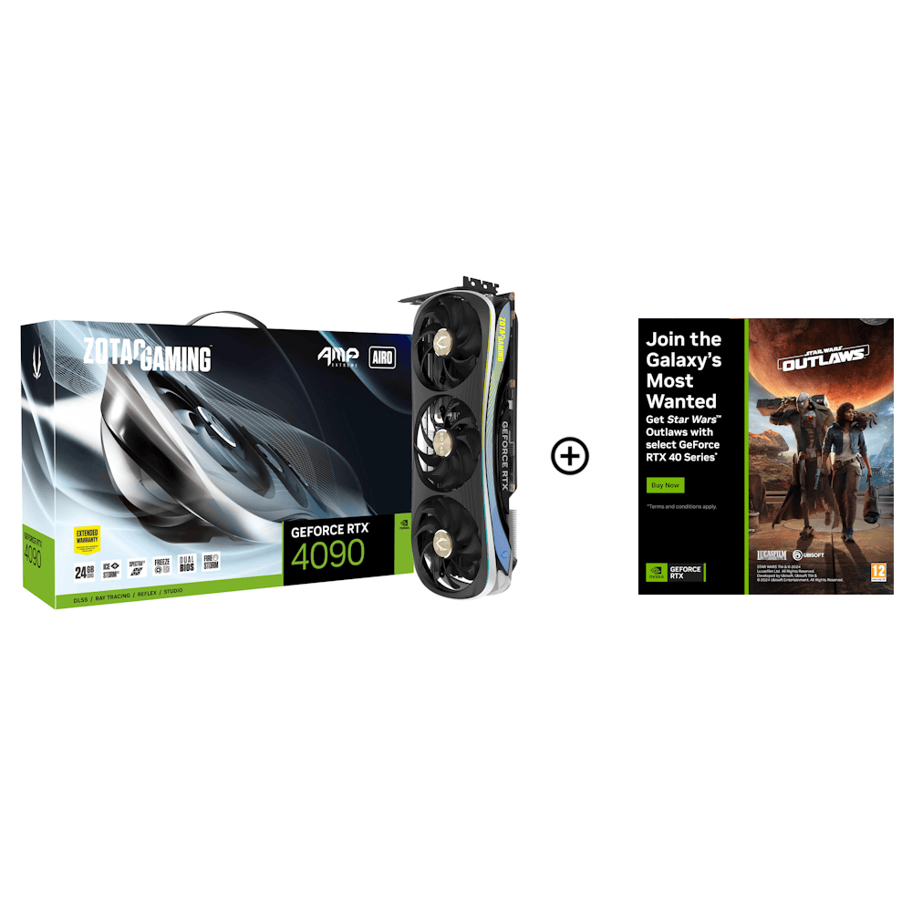 Zotac GeForce RTX 4090 Trinity AMP Extreme AIRO 24GB GDDR6X PCI-Express Graphics Card