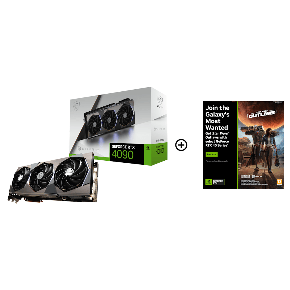 MSI GeForce RTX 4090 SUPRIM X 24GB GDDR6X PCI-Express Graphics Card