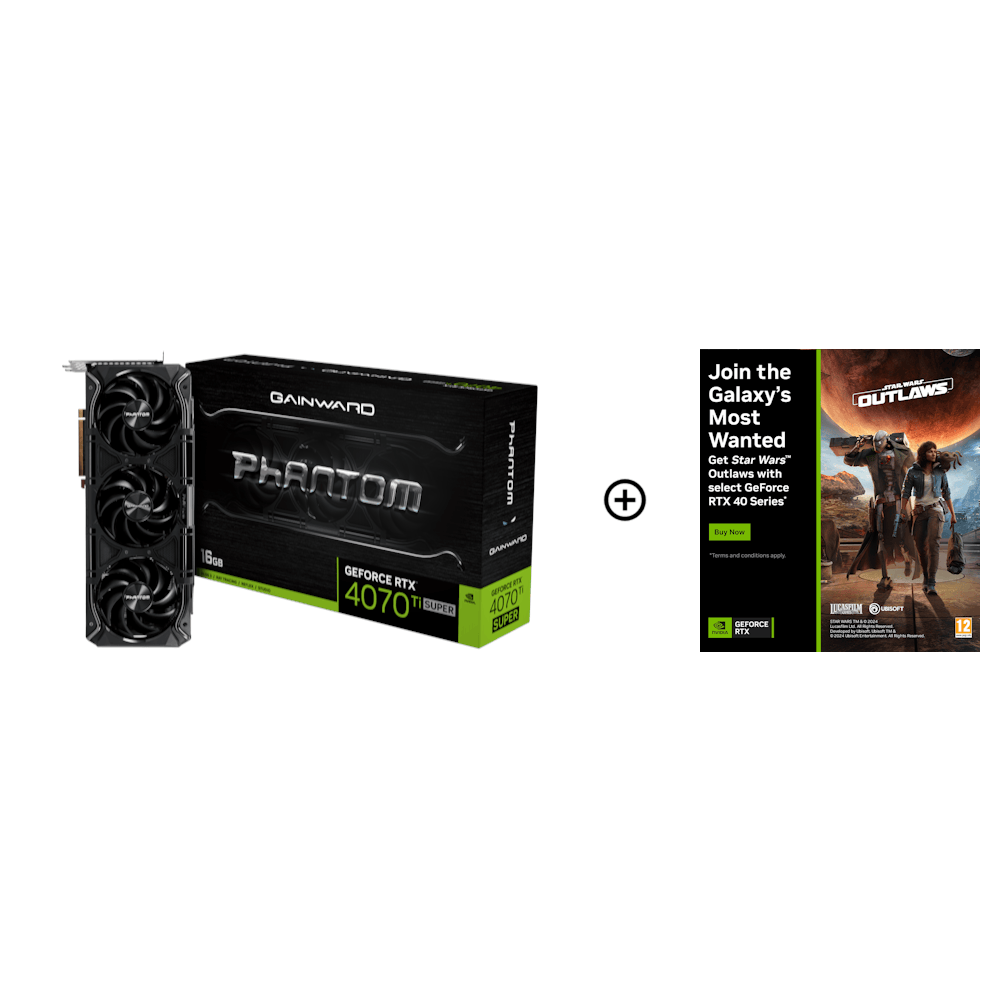 Gainward GeForce RTX 4070 Ti SUPER Phantom 16GB GDDR6X PCI-Express Graphics