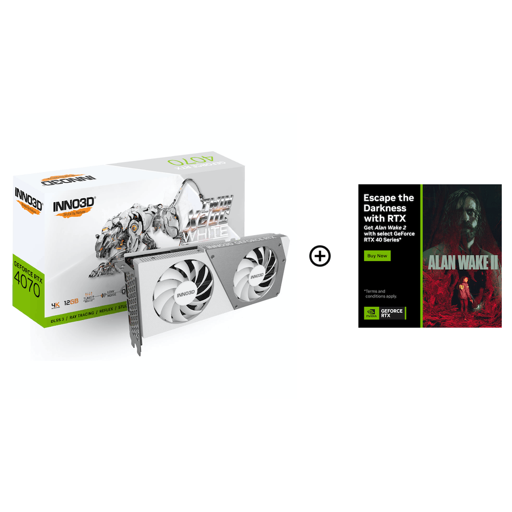 Inno3D GeForce RTX 4070 Twin X2 OC White 12GB GDDR6X PCI-Express