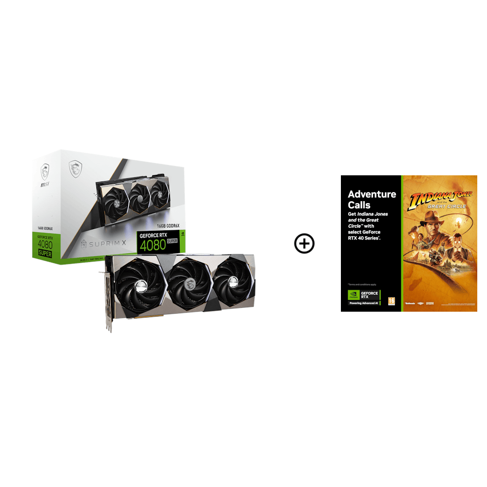 MSI GeForce RTX 4080 SUPER Suprim X 16GB GDDR6X PCI-Express Graphics Card