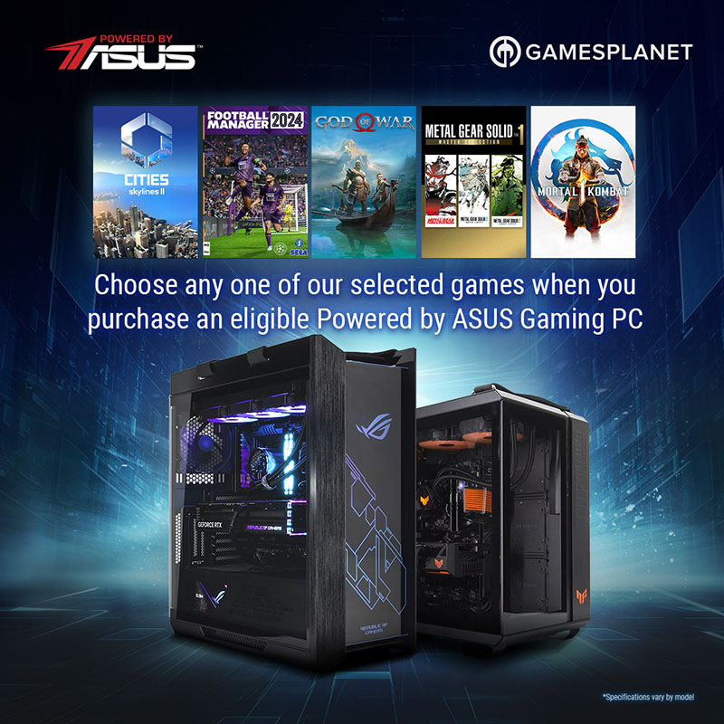Get a game on us* when you buy a Powered by ASUS Gaming PC