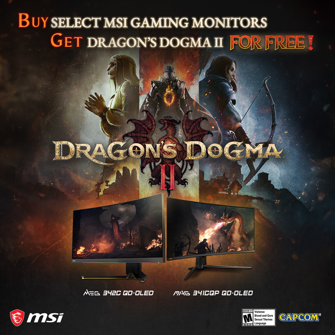Get Dragon's Dogma II with select MSI Gaming Monitors.