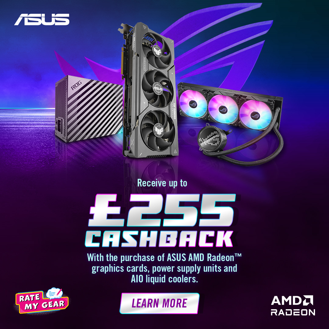 Get up to £255 cashback with ASUS!
