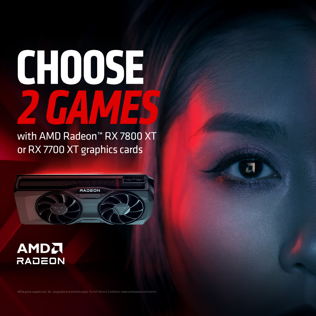  Choose 2 games with AMD Radeon