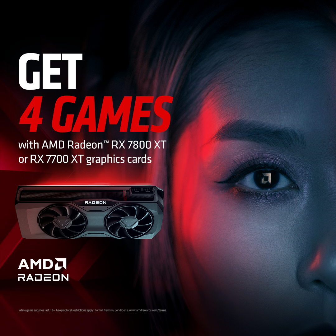  Get up to 4 games with AMD Radeon